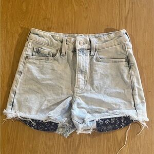Old Navy Light Wash Jean Shorts with Frayed Hem
